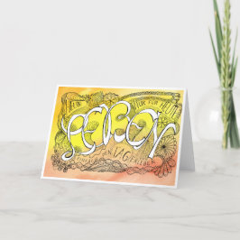 Erste Regel der Gelassenheit – LEBEN Faltkarte Tack Kort