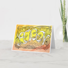 Erste Regel der Gelassenheit – LEBEN Faltkarte Tack Kort