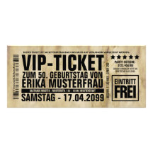 Erstelle deine eigenen Einladungen als VIP-TICKET