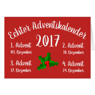Erster echter Adventskalender Hälsningskort