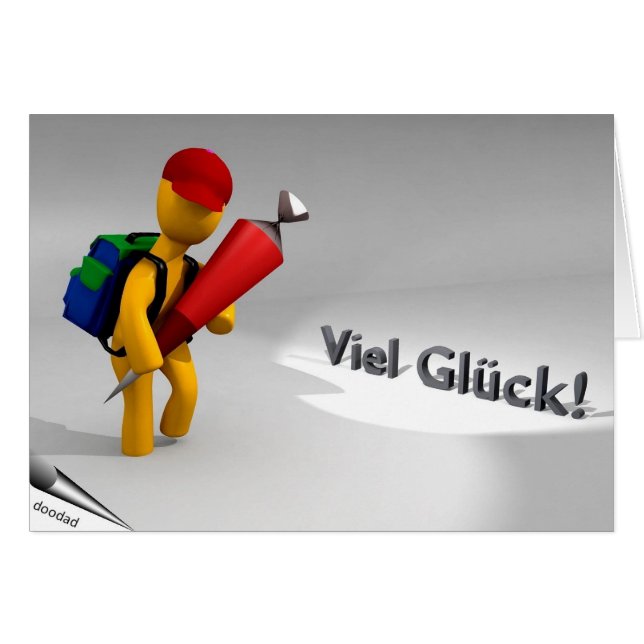 Erster Schultag Hälsningskort (Framsidan Horizontal)