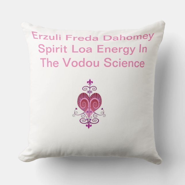 Ersuli Freda Dahomey Loa Spirit VeVe Trow Pillow Kudde (Framsida)