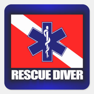 ERT Diver 2 Fyrkantigt Klistermärke