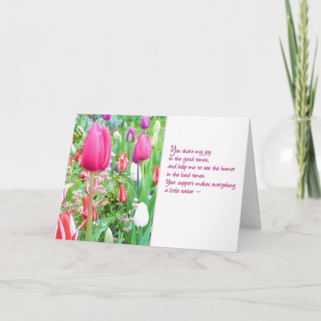 Ert stöd gör allt lite enklare... tack kort (Framsida)