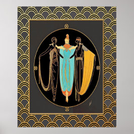 ERTE Art Deco Three Dam Poster