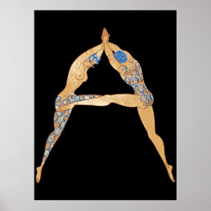 Erté - Brev A från Alphabet Suite 1976 Poster