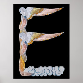 Erté - Brev E från Alphabet Suite 1976 Poster