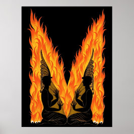 Erté - Brev M från Alphabet Suite 1976 Poster