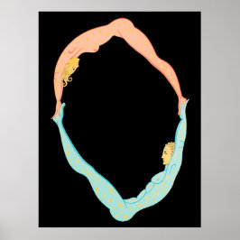 Erté - Brev O från Alphabet Suite 1976 Poster