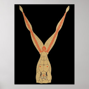 Erté - Brev Y från Alphabet Suite 1976 Poster