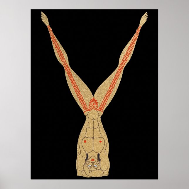 Erté - Brev Y från Alphabet Suite 1976 Poster (Framsidan)