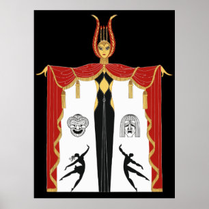 Erté - Broadway's in Mode [Nattversion] Poster
