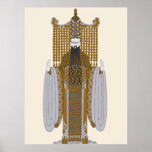Erté - Costume design for a Mandarin, Aladin Poster