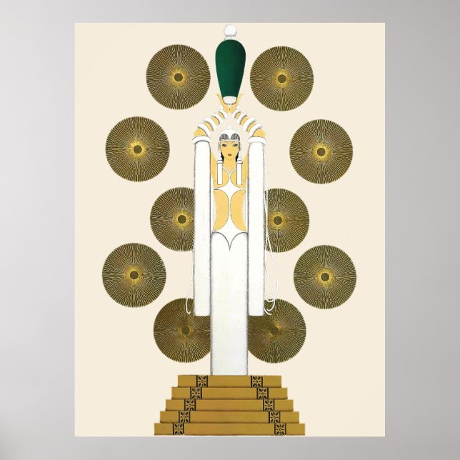 Erté - Emerald Vas Poster (Framsidan)