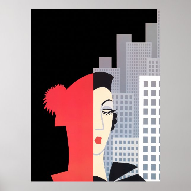 Erté - Figurer Dancing [Nattversion] Poster (Framsidan)
