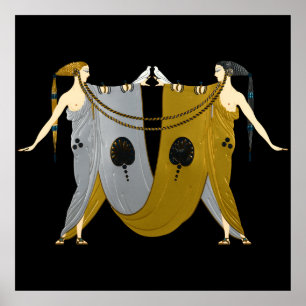 Erté - Legends Suite, Sisters [Nattversion] Poster