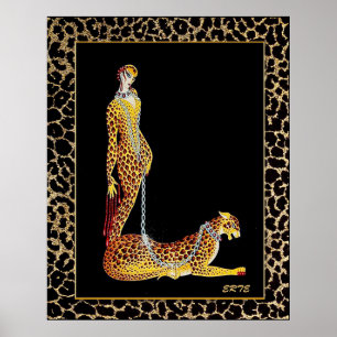 Erte - Leopard Dam Poster