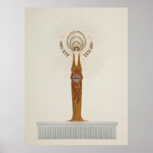Erté - Myths Suite, Diana Poster
