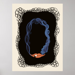 Erté - Numerals Suite, nummer 0 Poster