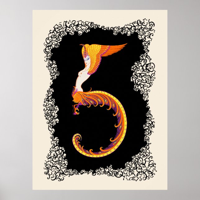Erté - Numerals Suite, nummer 5 Poster (Framsidan)