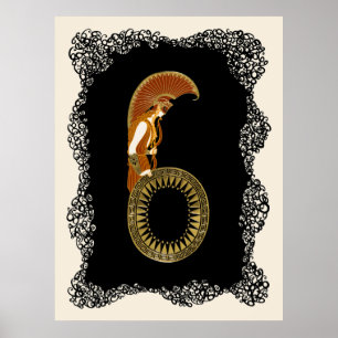 Erté - Numerals Suite, nummer 6 Poster