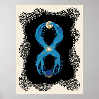 Erté - Numerals Suite, nummer 8 Poster