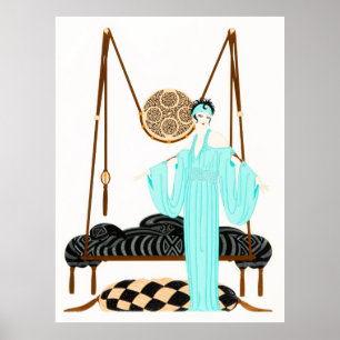 Erté - Pillow Swing Poster