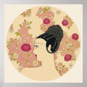 Erté - Ro & Carnations Suite Poster