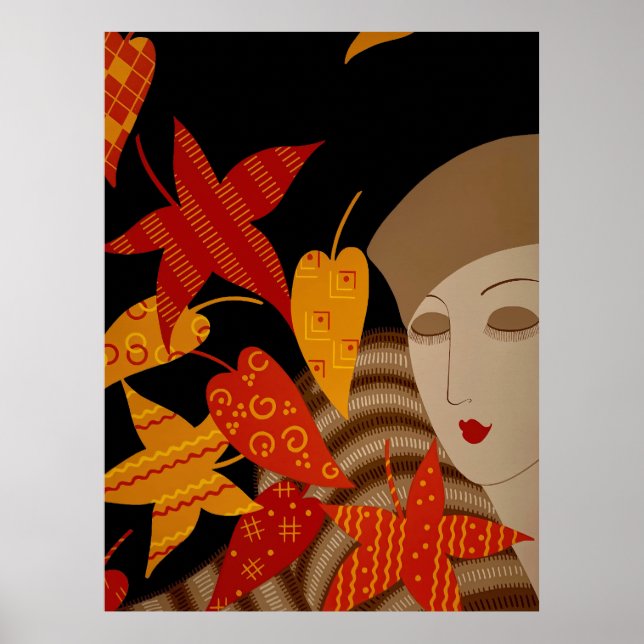 Erté - Seasons, höst [natt] Poster (Framsidan)