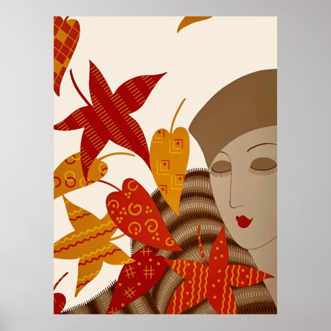 Erté - Seasons, hösten Poster (Framsidan)