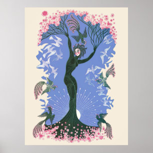 Erté - Seasons, Vår, 1970 Poster