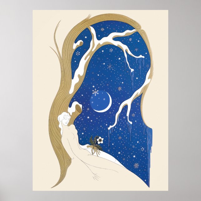 Erté - Seasons, Winter, 1970 Poster (Framsidan)