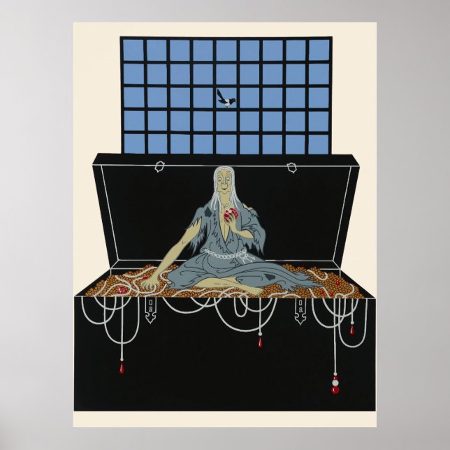 Erté - The Seven Deadly Sins Suite, Avarice Poster (Framsidan)
