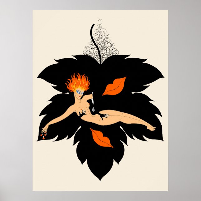 Erté - the Seven Deadly Sins Suite, Lust Poster (Framsidan)