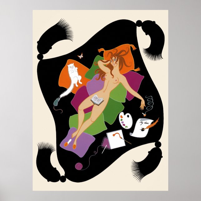 Erté - the Seven Deadly Sins Suite, Sloth Poster (Framsidan)