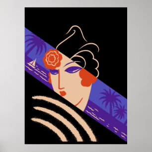 Erté - Winter Resorts [Nattversion] Poster