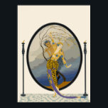 Erté - Woman och Satyr Poster<br><div class="desc">Erté - Woman och Satyr</div>
