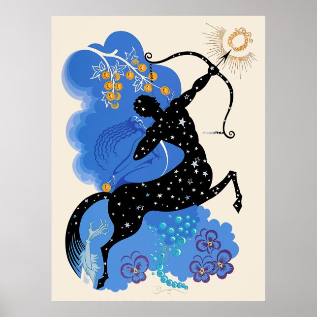 Erté - Zodiac Suite, Sagittarius Poster (Framsidan)