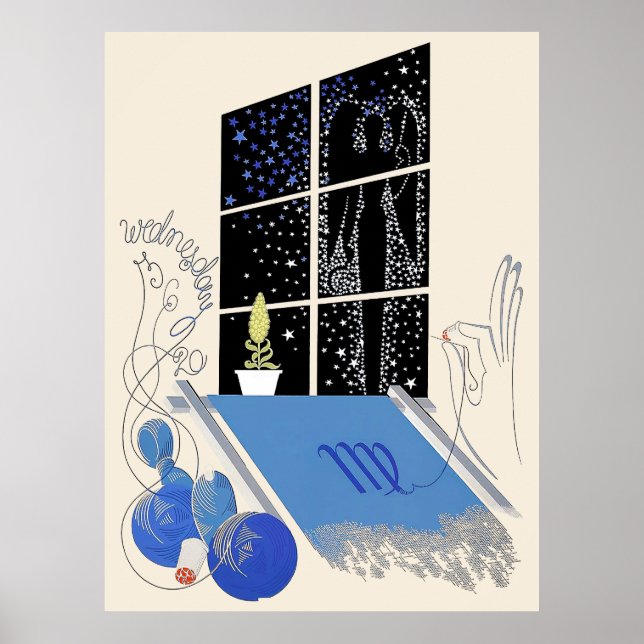 Erté - Zodiac Suite, Våg Poster (Framsidan)