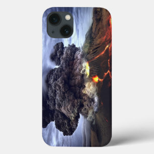 Erupting Volcano on Mountain