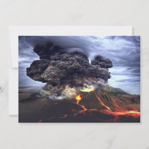 Erupting Volcano on Mountain
