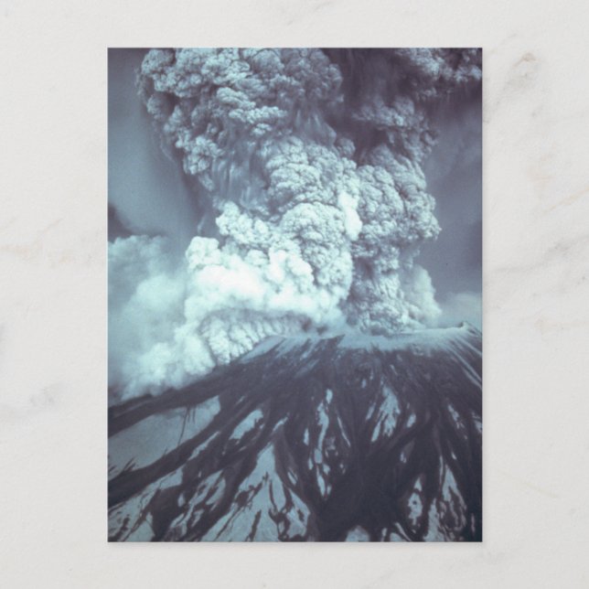 Eruption av berget Saint Helens Stratovolcano 1980 Vykort (Framsida)