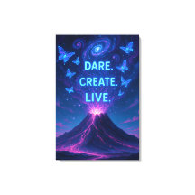 Eruption av Dreams Surreal Volcano Canvas Wall Art