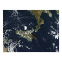 Eruption av Mt Etna på Sicilien