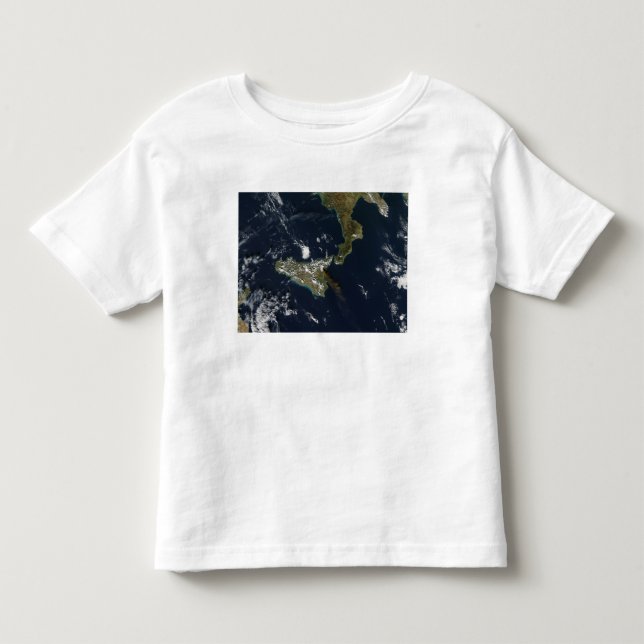 Eruption av Mt Etna på Sicilien Tee Shirt (Framsida)