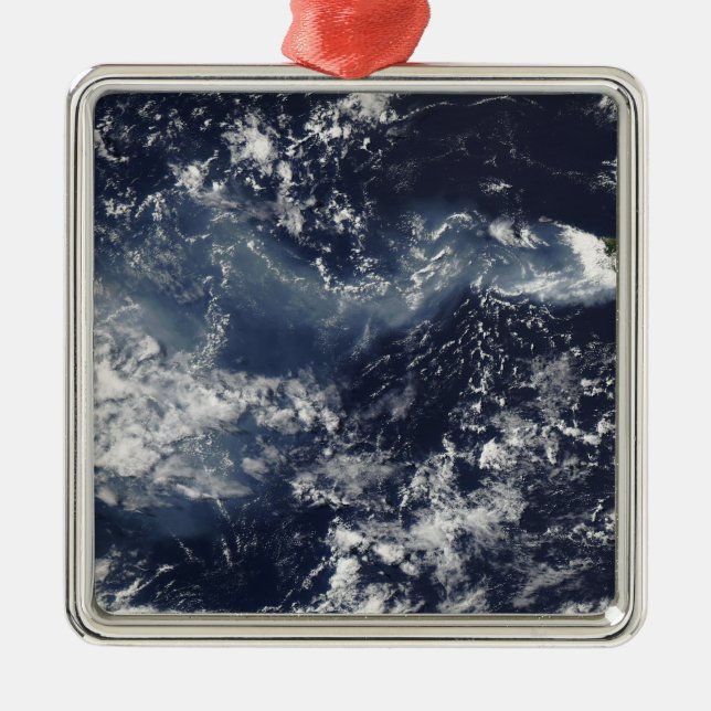 Eruption av Piton de la Fournaise, Reunion Isla Julgransprydnad Metall (Framsidan)