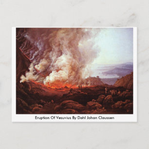Eruption av Vesuvius från Dahl Johan Claussen Vykort