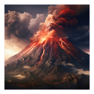 Eruption av Volcano Fototryck