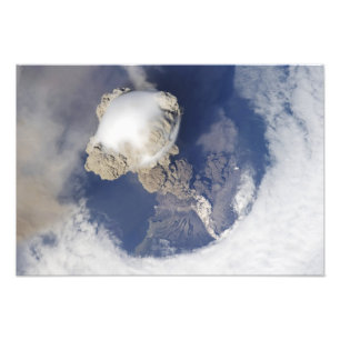 Eruption av vulkanen Sarychev Fototryck