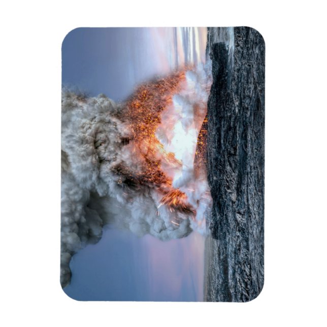 Eruption du volcan Kilauea à Hawaï,  Magnet (Vertikal)